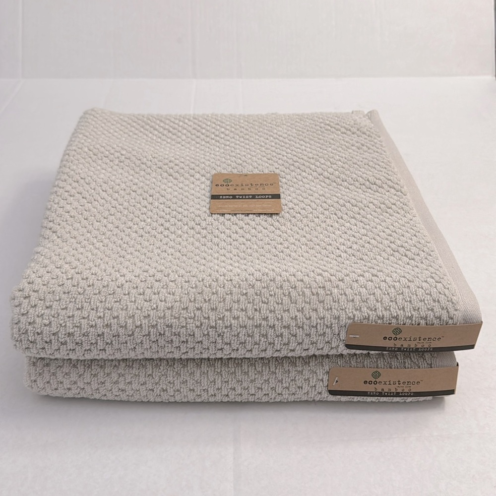 8pc ECOEXISTENCE Bamboo Zero Twist Loops Bath Towel Set - FGChiffon - Picture 2 of 6